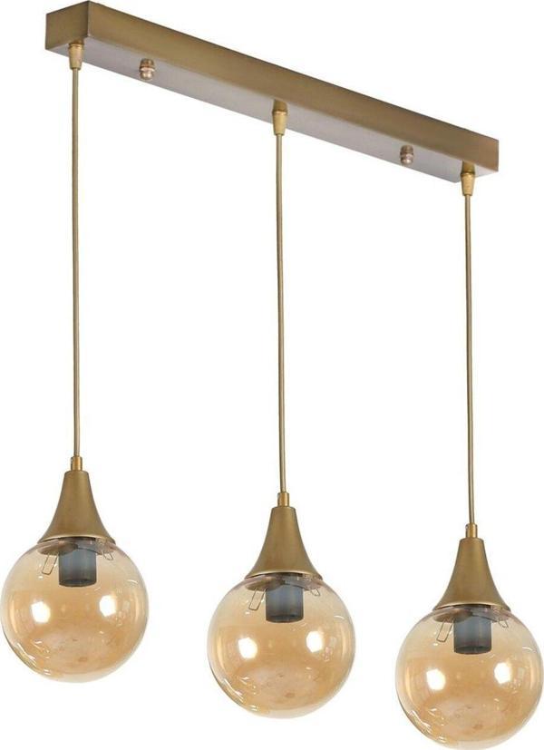 Lumexx Afra 3 Lü Sıralı Eskitme Bal Camlı Sarkıt - Image 1