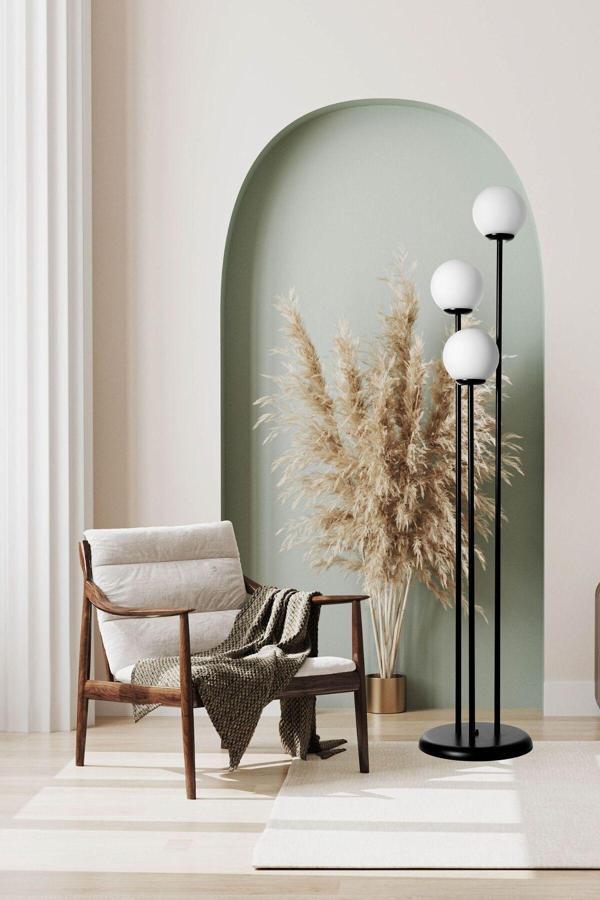 Lumexx Judy 3 Lü Siyah Beyaz Camlı Lambader - Image 1