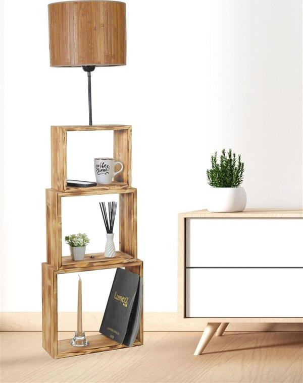 Lumexx Puzzle Yanık Lambader Bambu 01 Abajurlu - Image 1