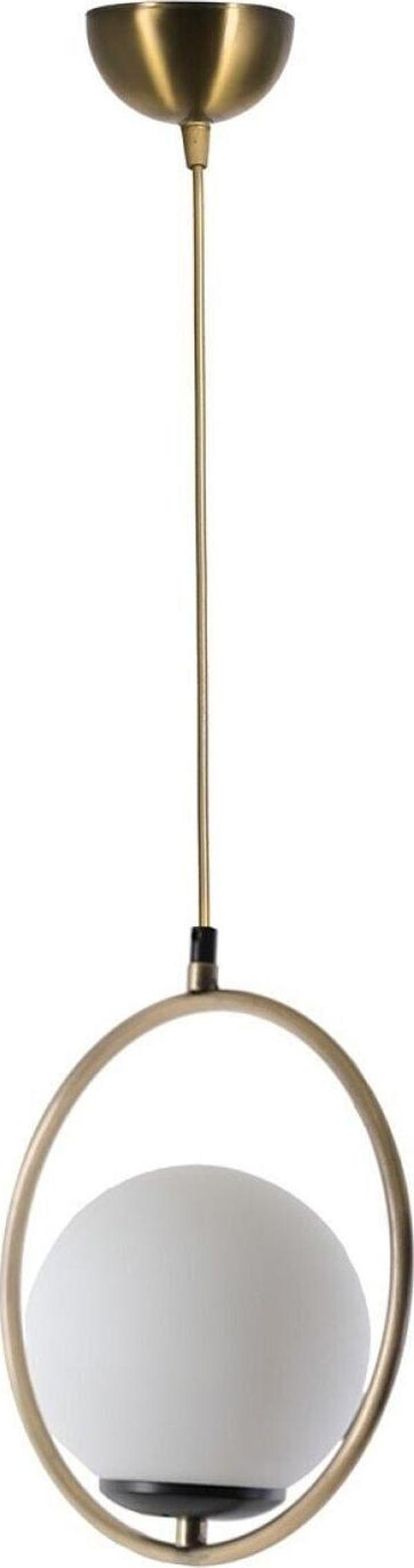 Lumexx Ring Tekli Beyaz Camlı Eskitme Sarkıt - Image 1