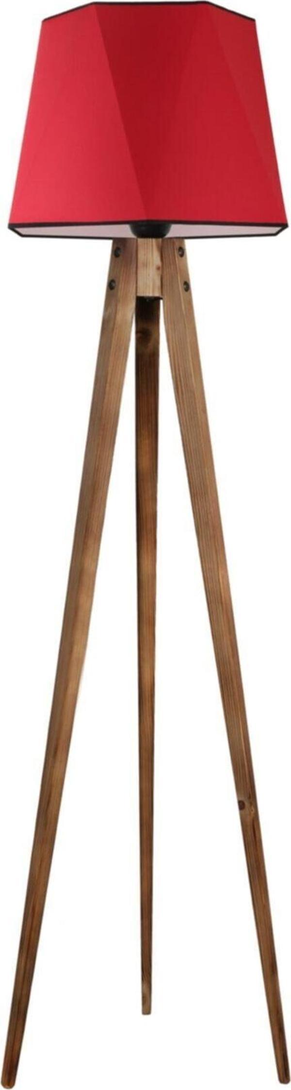 Lumexx Tripod Lambader Yanık Altıgen Kırmızı Abajurlu - Image 1