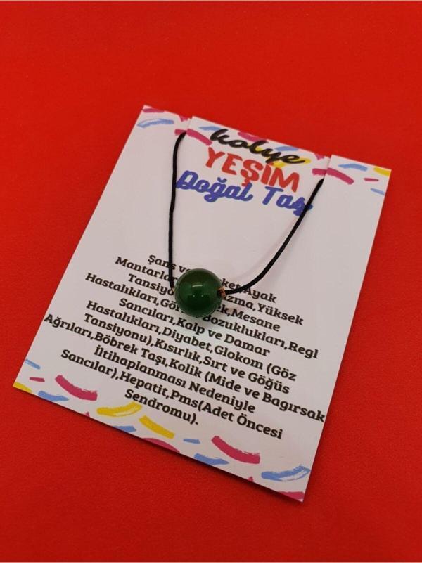Sertifikalı Yeşim Taşı Kolye Ayarlanabilir Orijinal Doğal Taş Çok Fonksiyonlu Kolye - Image 1