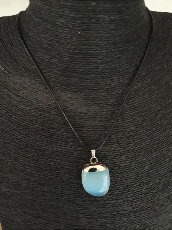 Sertifikalı Opal Taşı Doğal Taş Kolye (ZİNCİR VE İP DAHİL) - Image 1