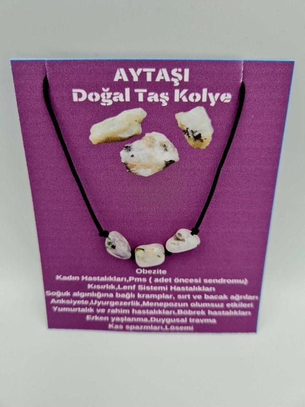 Sertifikalı Aytaşı Kolye Orijinal Doğal Taş Sürpriz Hediyeli - Image 1