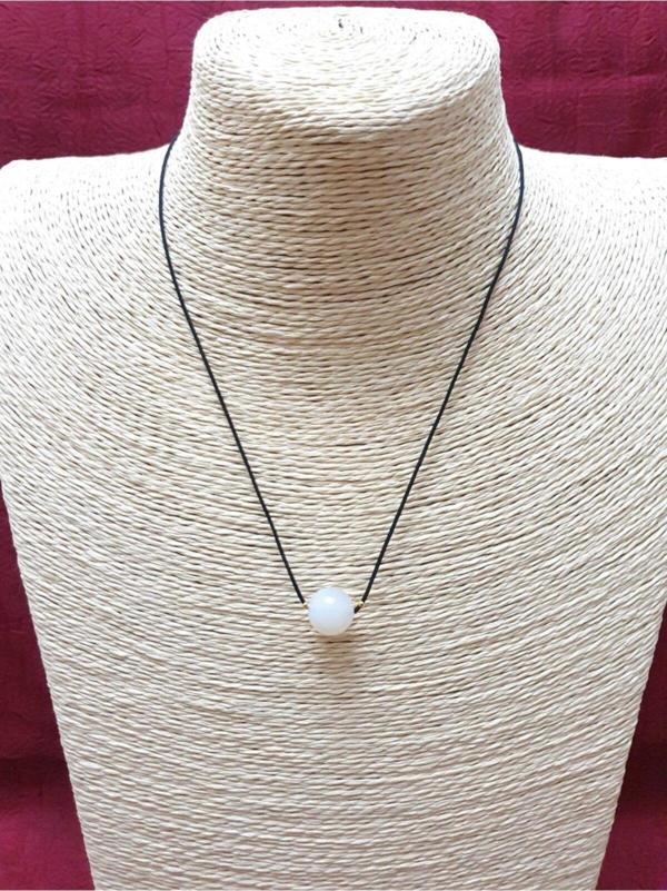 Sertifikalı Opal Taşı Kolye Ayarlanabilir Orijinal Doğal Taş Çok Fonksiyonlu Kolye 12 Mm - Image 1