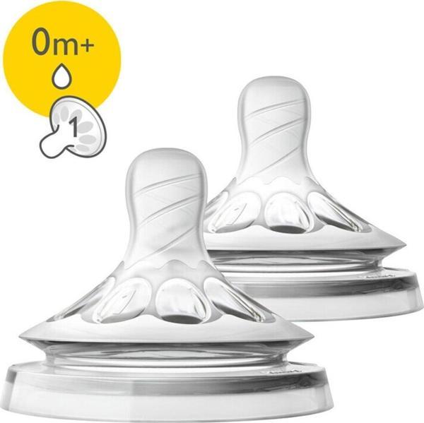 Philips Avent Natural Biberon Emziği No:1 Yenidoğan 0m+ 2'li - Image 1