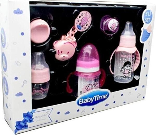 Babytime Bebek Hediye Seti 5'li Pembe - Image 1