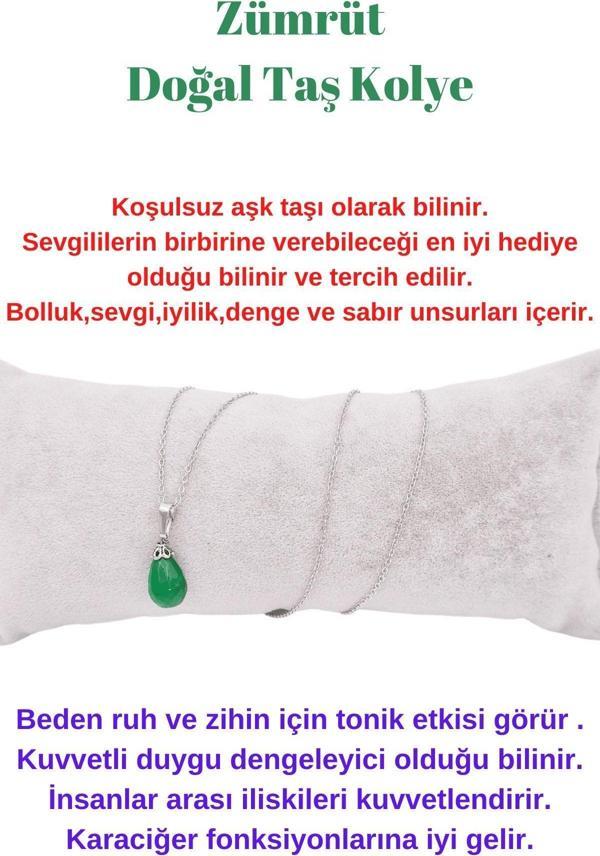 Zümrüt Doğal Taş Kolye - Image 1