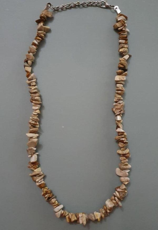 Unisex Jasper Doğal Taş Kırıktaş Kolye - Image 1