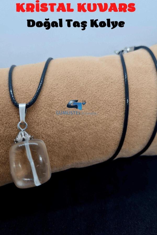 Sertifikalı Kristal Kuvars Doğal Taş Kolye - Image 1