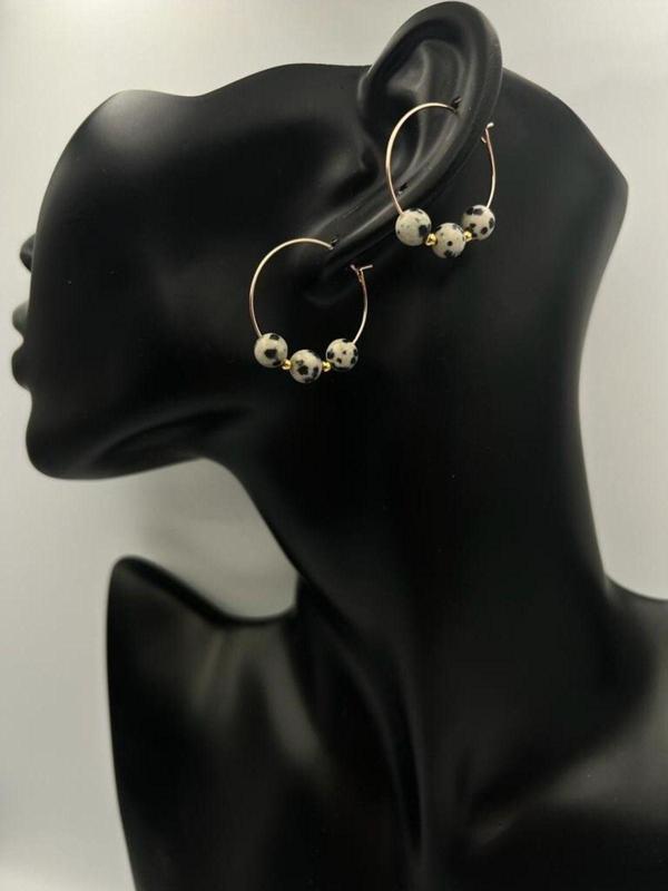 Sertifikalı Jasper Doğal Taş Küpe A Kalite - Image 1