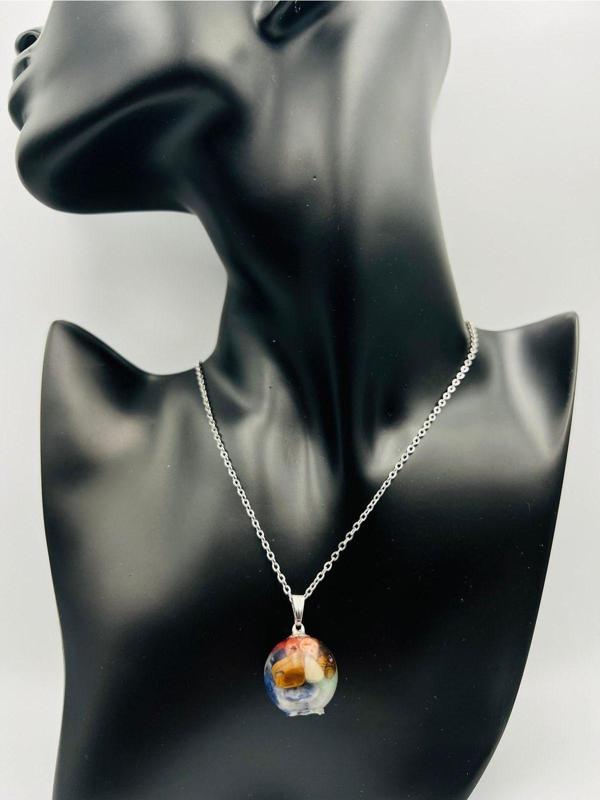 Sertifikalı Doğal Taş Epoksi Kolye - Image 1