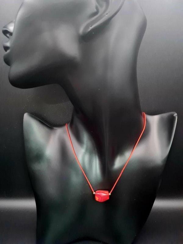 Sertifikalı Mercan Doğal Taş Kolye Özel Tasarım - Image 1