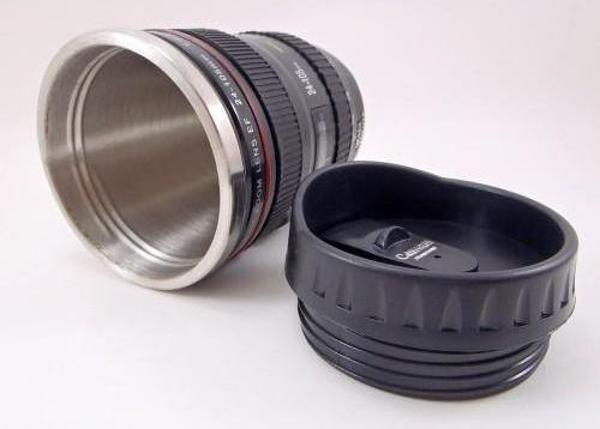 Büro Ev Ofis Kamp Keyfi için Objektif Tasarımlı Termos Bardak Mug - Image 1