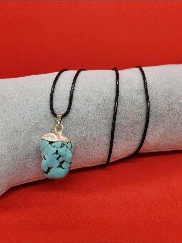 Sertifikalı Turkuaz Doğal Taş Kolye - Image 1