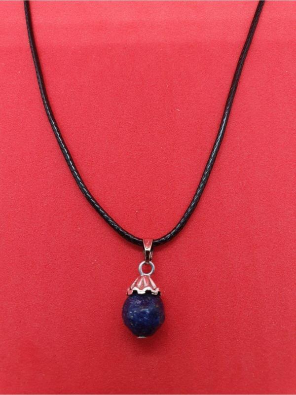 Sertifikalı Lapis Lazuli Taşı Doğal Taş Kolye - Image 1