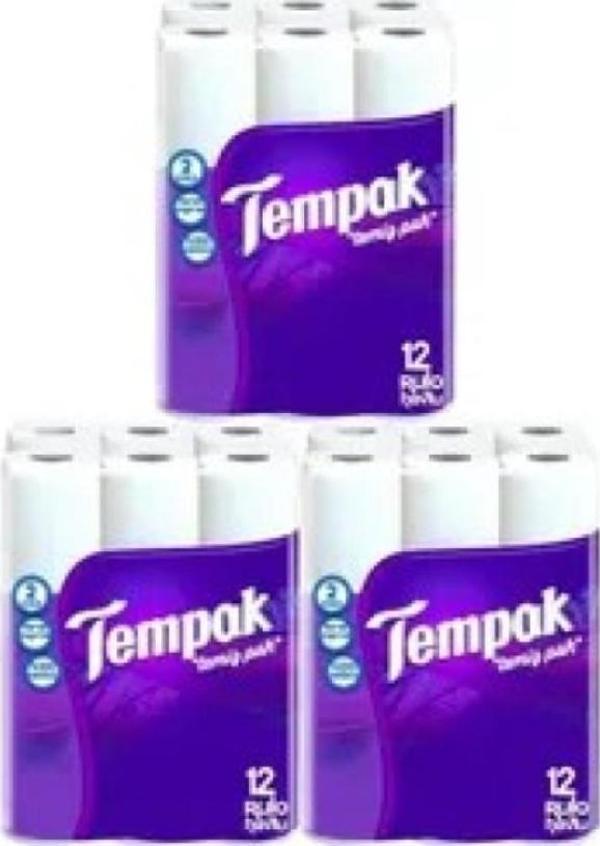 Tempak  Kağıt Havlu 12 Li Çift Katlı 3 Paket - Image 1