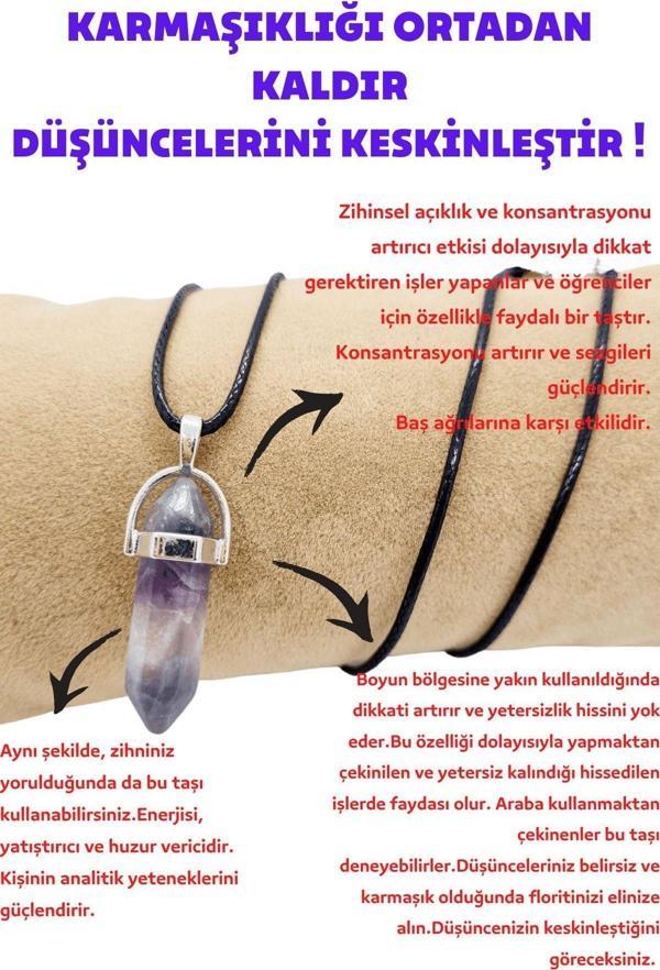 Sertifikalı Karmaşıklığı Ortadan Kaldır, Florit Taşı Point Pandül Kolye - Image 1
