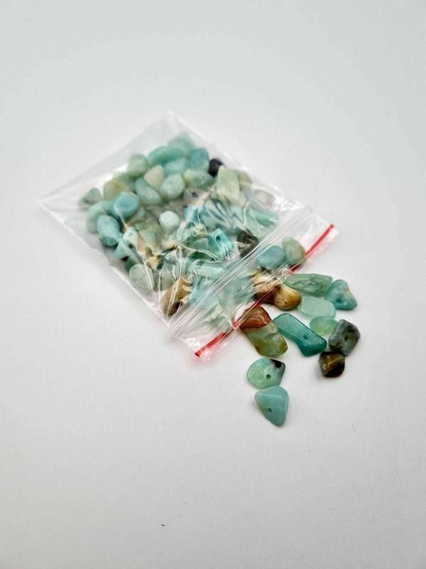 Sertifikalı Amazonit Kırık Doğal Taş - 20 gr Delikli - Image 1
