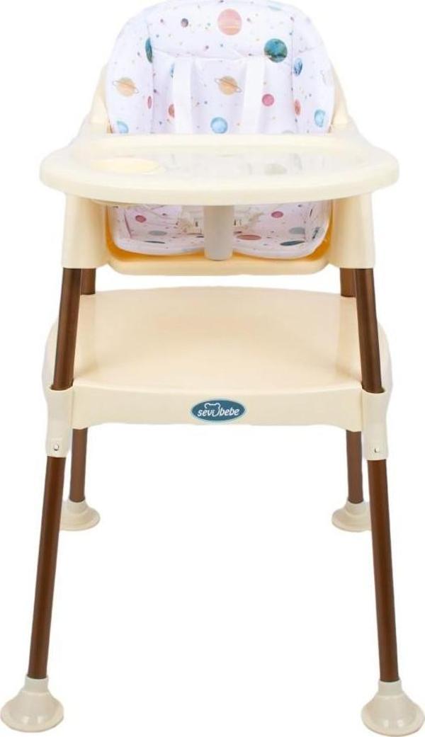 Sevi Bebe 3 İn 1 Mama Sandalyesi Ekru - Image 1