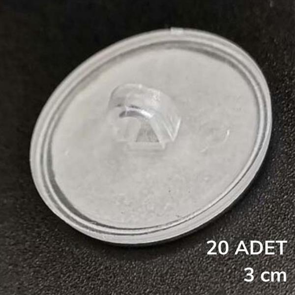 Büro Ev Yalıtımı için 20ADET 3CM Şeffaf Yuvarlak Güçlü Disk Yapışkan Seti - Image 1