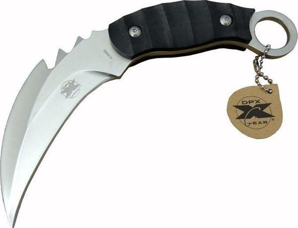 Büro Ev Ofis Kamp Keyfi için 20CM Kılıflı Tırtıklı Karambit Outdoor Çakı - Image 1