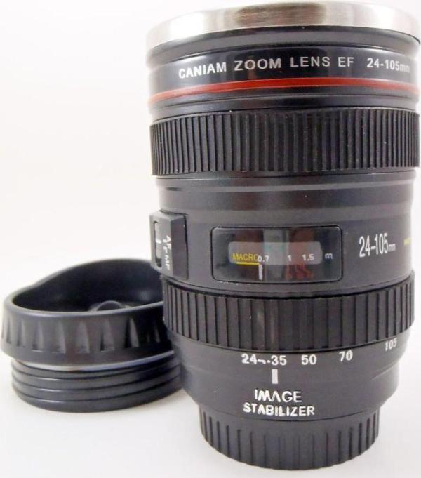 Büro Ev Ofis Yazlık Kamp için 100ML Objektif Tasarımlı Stil Bardak Termos - Image 1