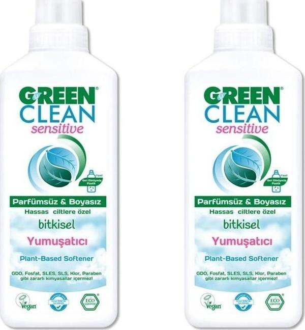 Green Clean Sensitive Bitkisel Yumuşatıcı 1000 ml x2 Adet - Image 1