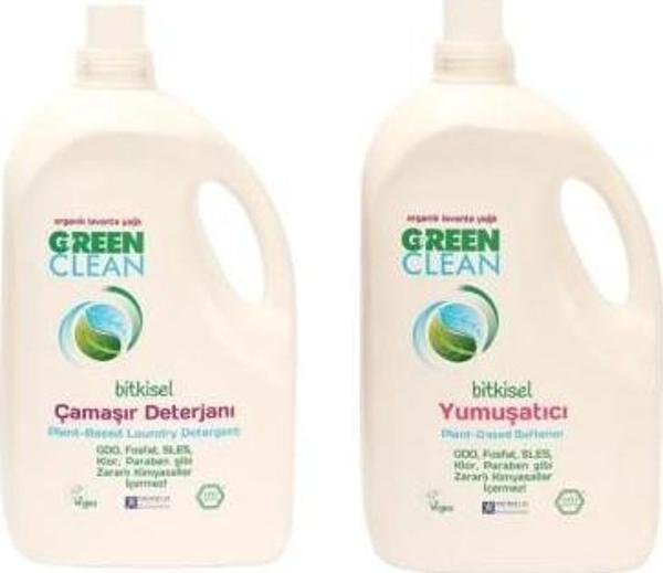 Green Clean Lavanta Yağlı Çamaşır Deterjanı 2750 Ml+ Lavanta Yağlı Bitkisel Yumuşatıcı 2750 ml - Image 1