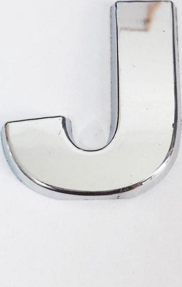 Büro Ev Dekoru için 9CM Yapışkanlı Krom J Harfi - Image 1