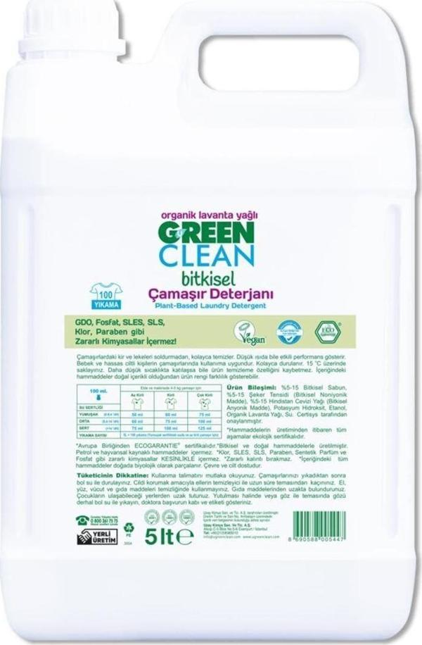 Green Clean Bitkisel Çamaşır Deterjanı 5 L - Image 1