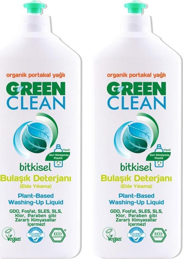Green Clean Organik Portakal Yağlı Bitkisel Bulaşık Deterjanı 730 Ml 2'li - Image 1