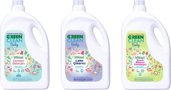 Green Clean Baby Çamaşır Deterjanı + leke Çıkarıcı + Biberon Temizleyici 2750 ml 3'lü Set - Image 1