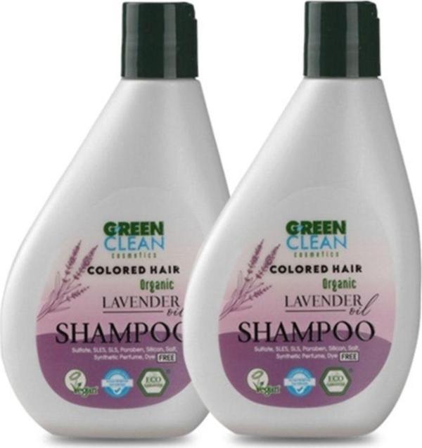 Green Clean Şampuan Seti 2'li - Boyalı Saçlar - Lavanta 275 Ml - Image 1