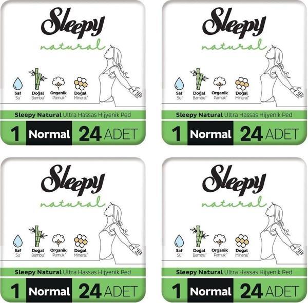 Sleepy Natural Ultra Hassas Hijyenik Ped Normal 24 lü x 4 Paket - Image 1