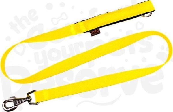 Mito Petlove Dayanıklı Köpek Gezdirme Tasması/Kayışı 120 Cm Neon Sarı - Image 1