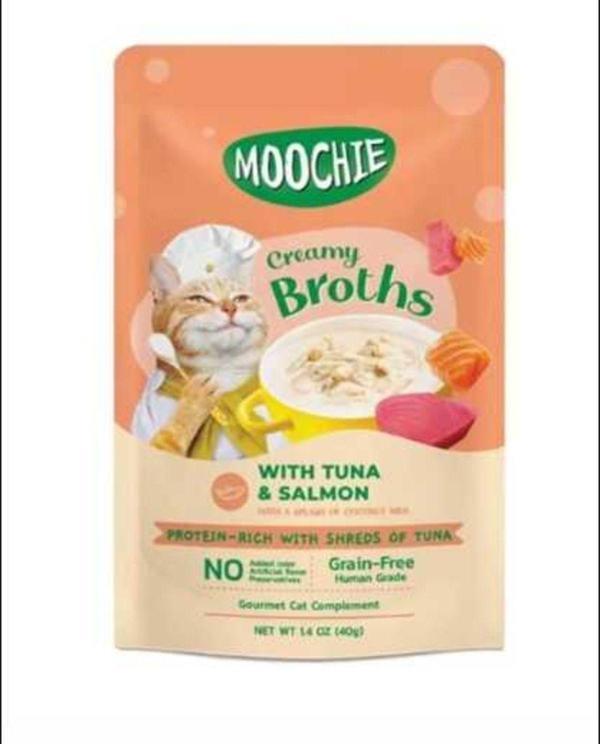 Moochıe Petlove Kedi Ödülü Çorbası Ton Balığı Somon 40 Gr Premium Kaliteli Lezzetli Soslu Çorba - Image 1