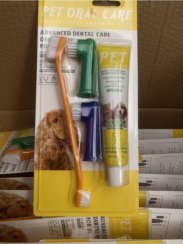Orjin Köpekleriniz İçin Biftek Aromalı Diş Macunu Ve Diş Fırçası - Image 1