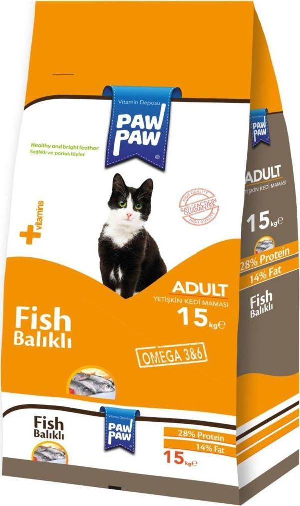 Paw Paw Petlove Adult Balıklı 15Kg Yetişkin Kedi Maması - Image 1
