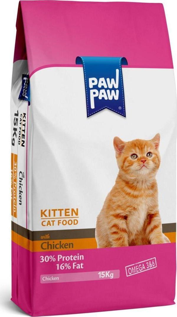 Paw Paw Petlove Kitten Tavuklu 15Kg Yavru Kedi Maması - Image 1