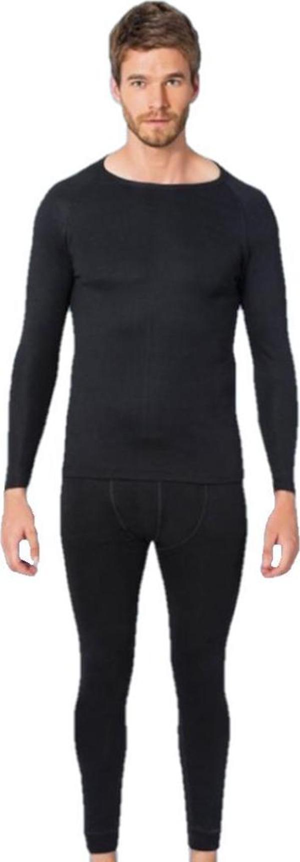 Donex Erkek Kışlık Termal Takım Alt Üst İçlik Siyah - Image 1