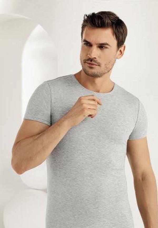 Şahinler Erkek Likralı Kısa Kollu Fanila Atlet E069 - Image 1