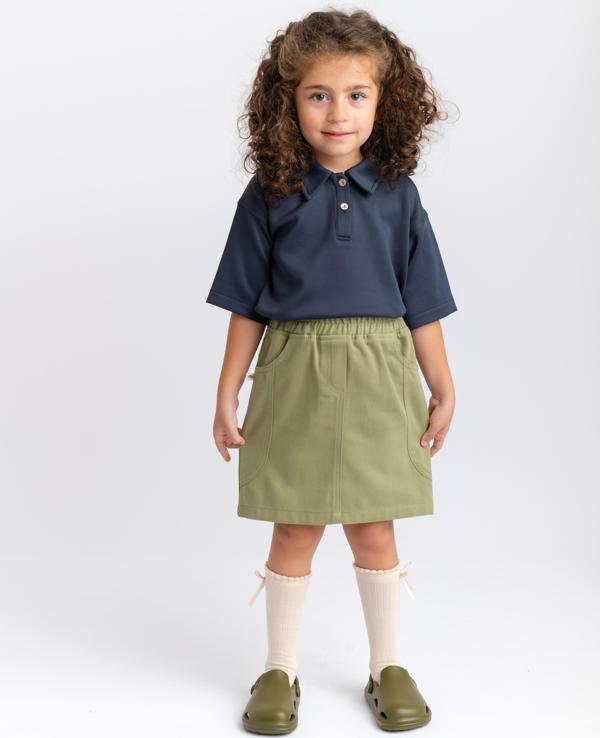 Gabardin Kız Çocuk Etek Yeşil - Image 1