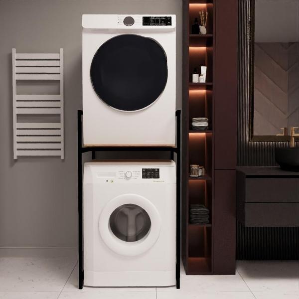Banyo Rafı Çamaşır ve Kurutma Makinesi Dolabı Çam 1623 - Image 1
