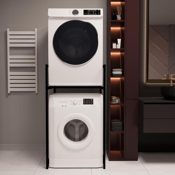 Banyo Rafı Çamaşır ve Kurutma Makinesi Dolabı Beyaz 1624 - Image 1