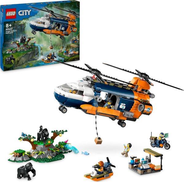 Lego City Orman Kaşifinin Helikopteri Kamp Yerinde 60437-8 Yaş Ve Üzeri Çocuklar Için Yaratıcı Oyunc - Image 1