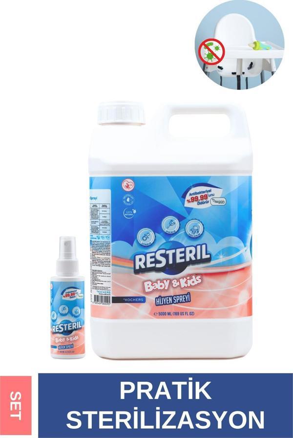 Antibakteriyel Yenidoğan Bebek Sterilizatör Alkolsüz Biberon Emzik Temizleyici Dezenfektan Sprey Set - Image 1