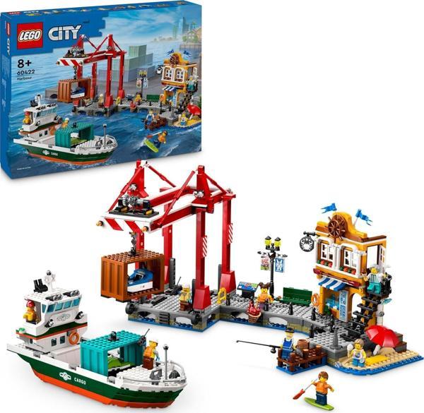 Lego City Yük Gemili Liman 60422-8 Yaş Ve Üzeri Çocuklar Için Yaratıcı Oyuncak Yapım Seti - Image 1