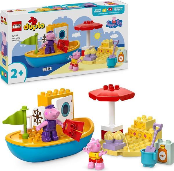 Lego Duplo Peppa Pig Tekne Gezisi 10432-2 Yaş Ve Üzeri Çocuklar Için Peppa Pig Minifigürü İçeren Eği - Image 1