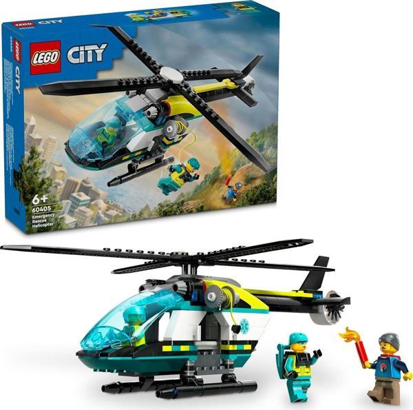Lego City Acil Kurtarma Helikopteri 60405-6 Yaş Ve Üzeri Çocuklar Için Helikopter İçeren Yaratıcı Oy - Image 1